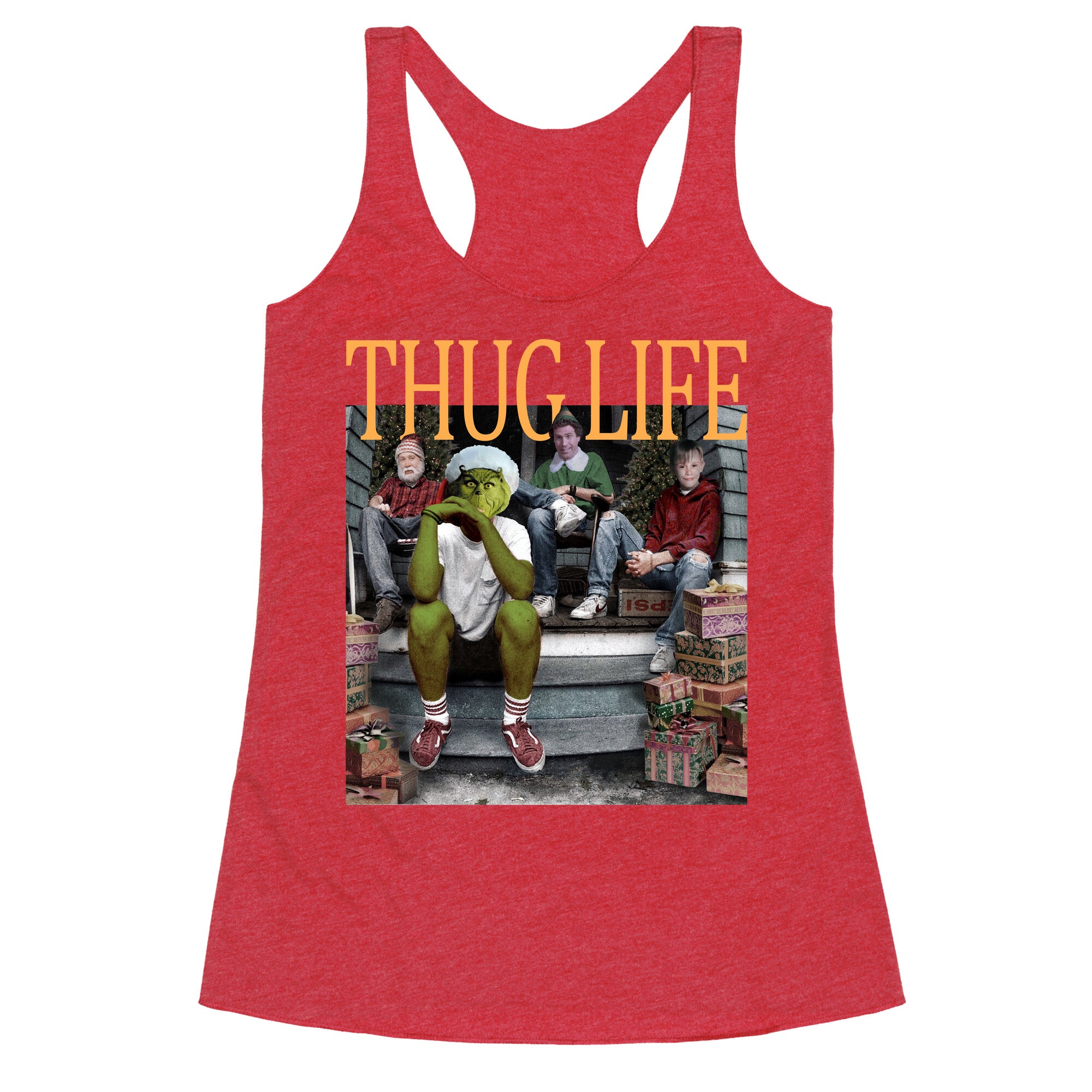 Thug Life Christmas Racerback Tank